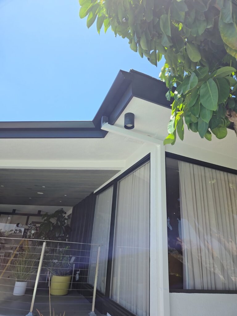 Seamless rain gutter installation in Pasific Palisades, CA