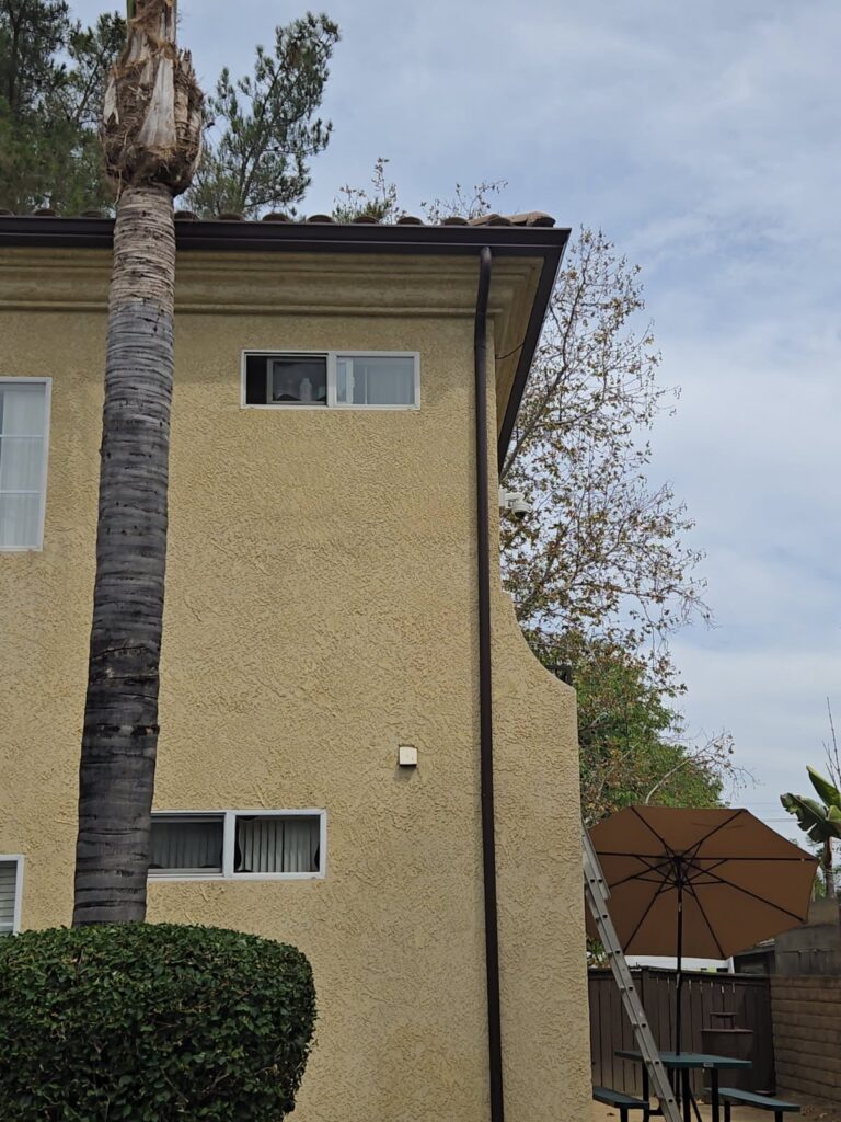 Rain gutter project in Pasadena, CA