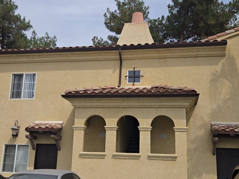 Rain gutter replacement project in Pasadena, CA