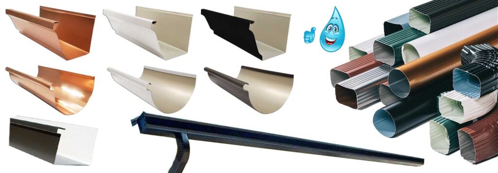 Rain gutter styles banner