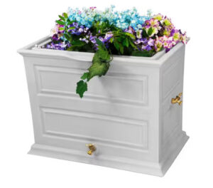 Savannah Elevated Garden 50 Gal - Cool Gray Rain Barrel