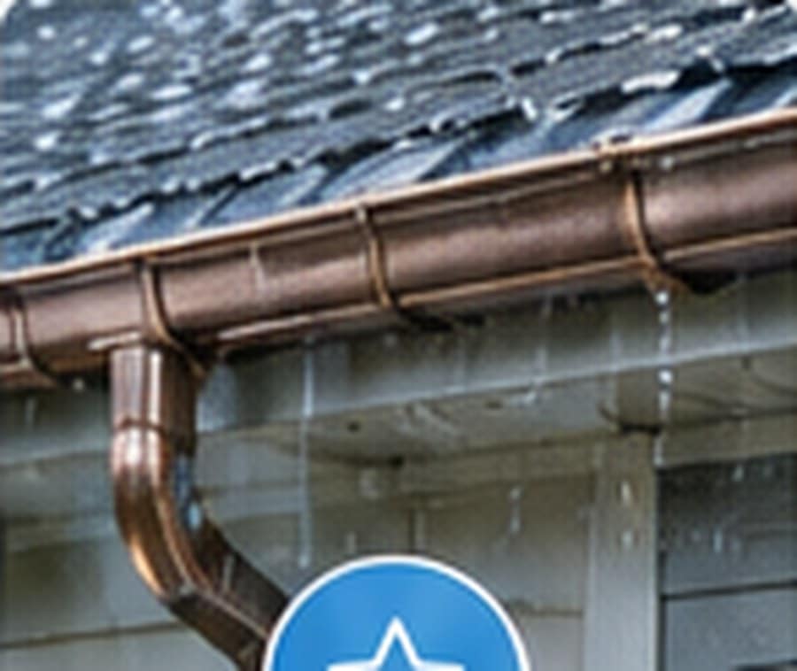 Copper rain gutters