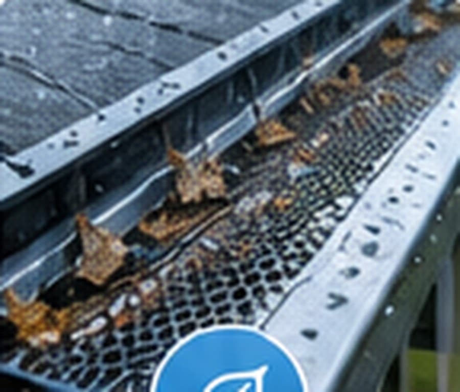 Gutter guards installed on a roof